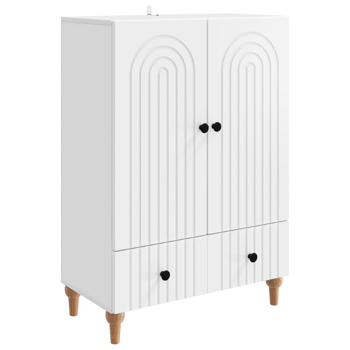 vidaXL Dressoir met lade Wit 66 x 34,5 x 95 cm Bewerkt hout