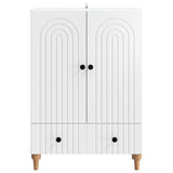 vidaXL Dressoir met lade Wit 66 x 34,5 x 95 cm Bewerkt hout
