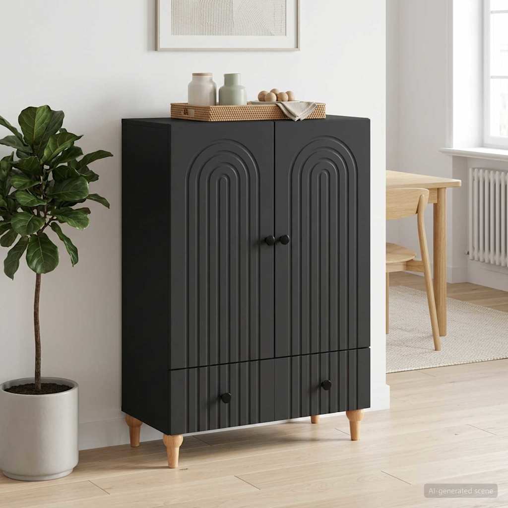 vidaXL Dressoir met lade Wit 66 x 34,5 x 95 cm Bewerkt hout