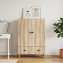 vidaXL Dressoir met lade Wit 66 x 34,5 x 95 cm Bewerkt hout