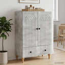 vidaXL Dressoir met lade Wit 66 x 34,5 x 95 cm Bewerkt hout