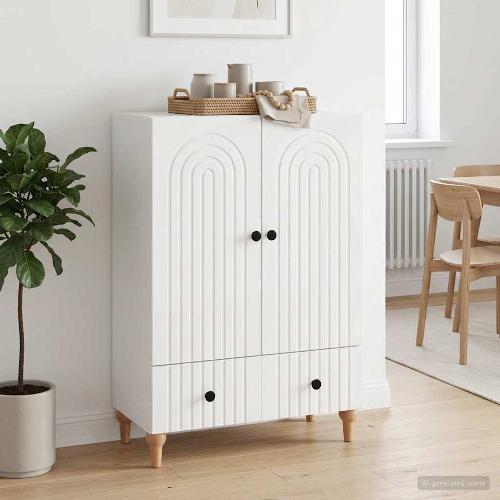 vidaXL Dressoir met lade Wit 66 x 34,5 x 95 cm Bewerkt hout