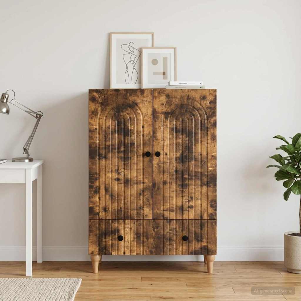 vidaXL Dressoir met lade Wit 66 x 34,5 x 95 cm Bewerkt hout