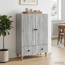 vidaXL Dressoir met lade Wit 66 x 34,5 x 95 cm Bewerkt hout