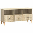 vidaXL TV Cabinet Black 102 x 34.5 x 50 cm Engineered Wood