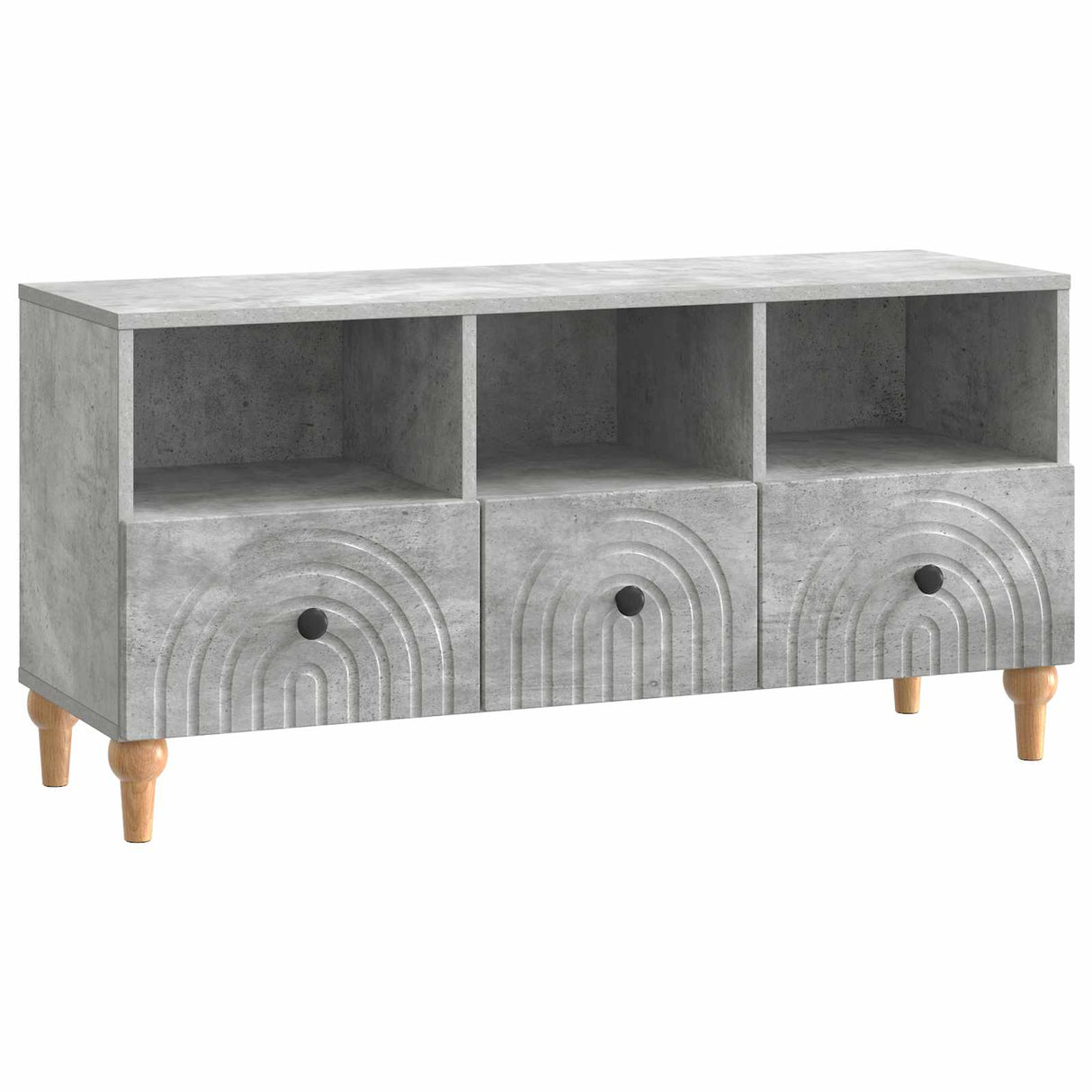 vidaXL TV Cabinet Black 102 x 34.5 x 50 cm Engineered Wood