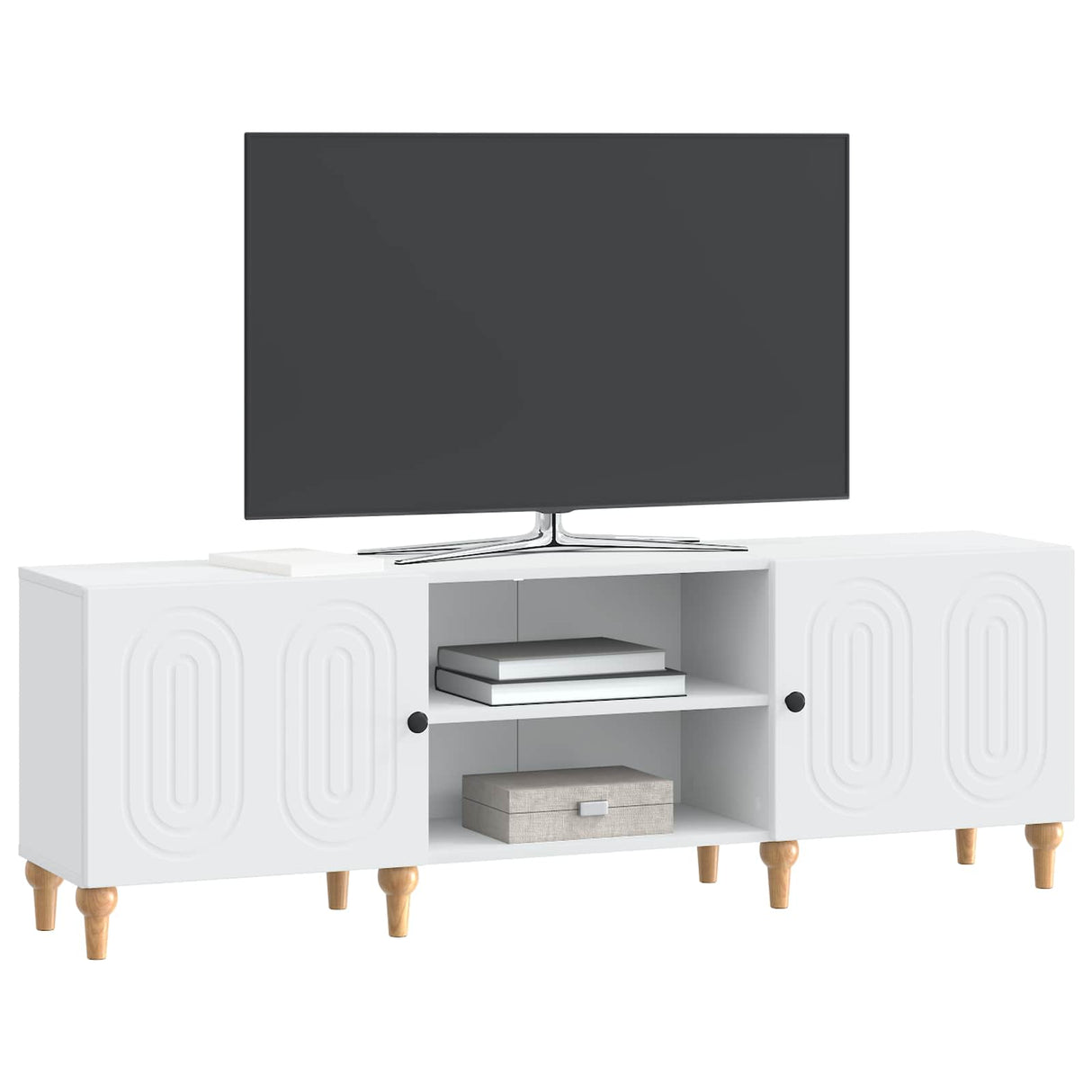 vidaXL TV Kast Wit 150 x 31 x 50 cm Bewerkt hout