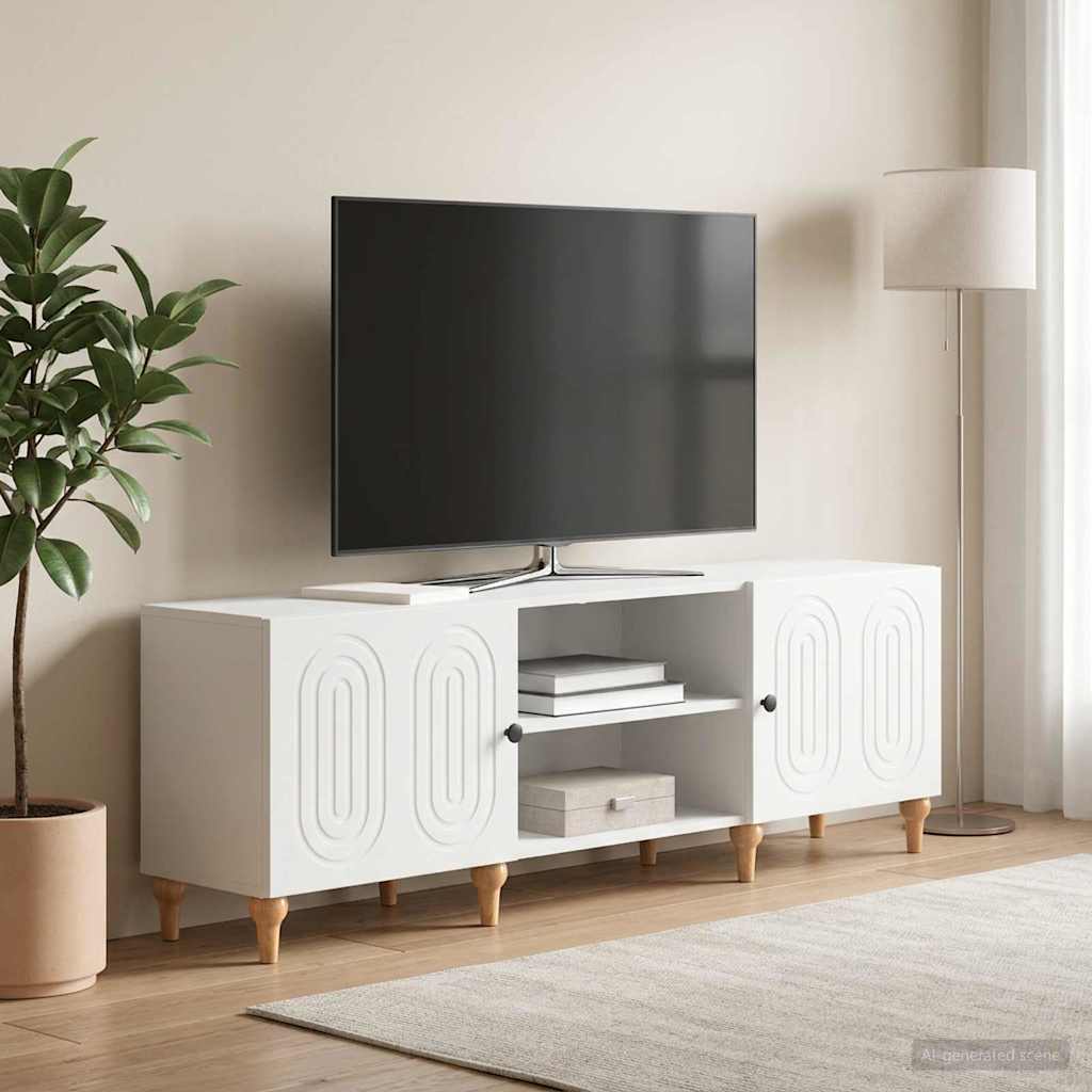vidaXL TV Kast Wit 150 x 31 x 50 cm Bewerkt hout