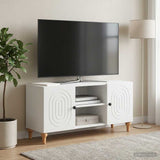 vidaXL TV Kast Wit 102 x 34,5 x 50 cm Bewerkt hout