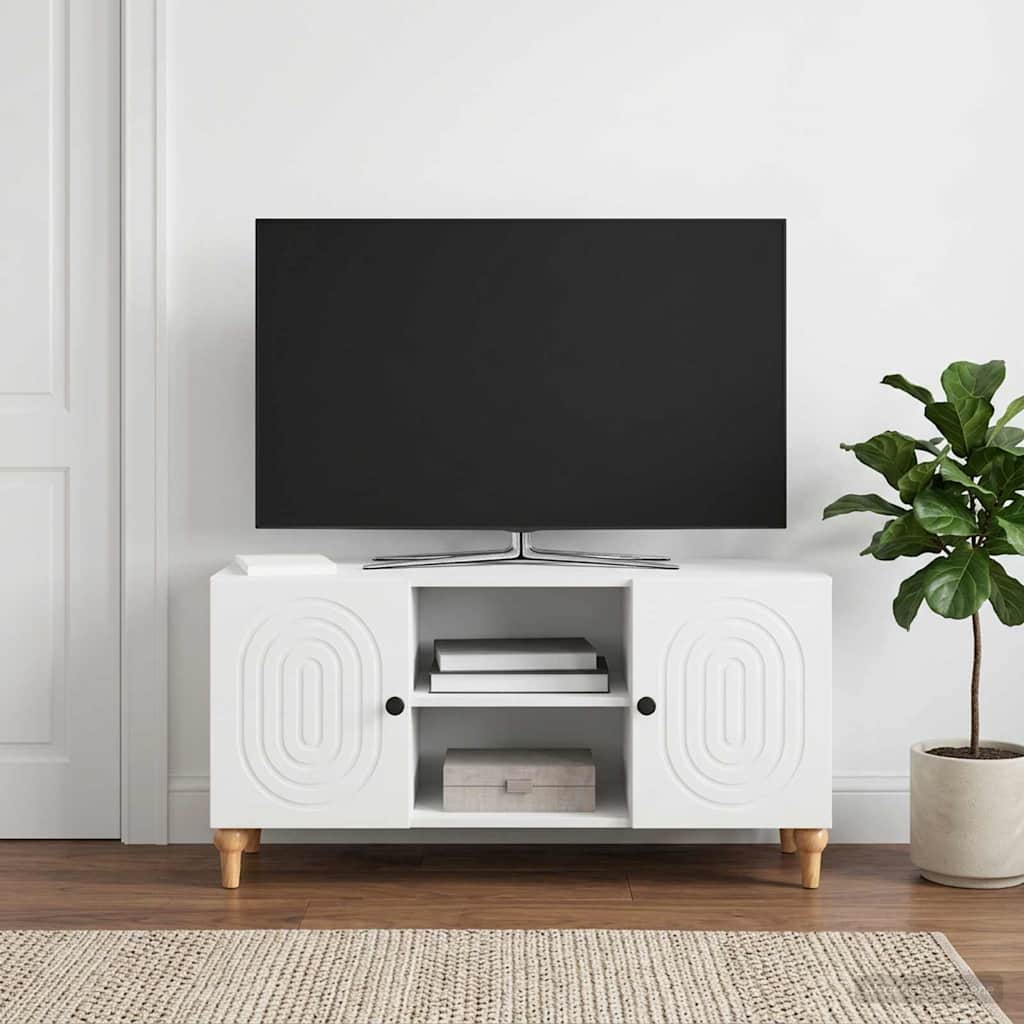vidaXL TV Kast Wit 102 x 34,5 x 50 cm Bewerkt hout