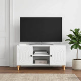 vidaXL TV Kast Wit 102 x 34,5 x 50 cm Bewerkt hout