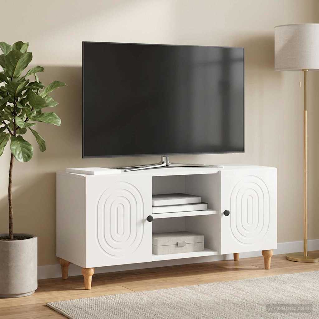 vidaXL TV Kast Wit 102 x 34,5 x 50 cm Bewerkt hout