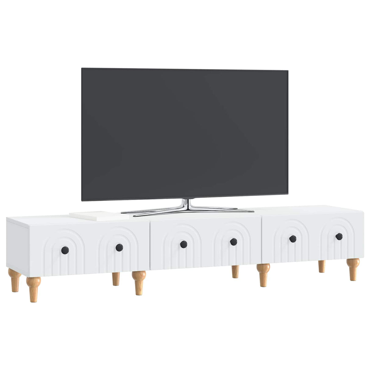 vidaXL TV Cabinet with Drawer White 147 x 34.5 x 30 cm Engineered Wood