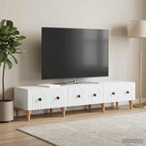 vidaXL TV Cabinet with Drawer White 147 x 34.5 x 30 cm Engineered Wood