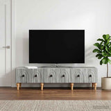 vidaXL TV Cabinet with Drawer White 147 x 34.5 x 30 cm Engineered Wood