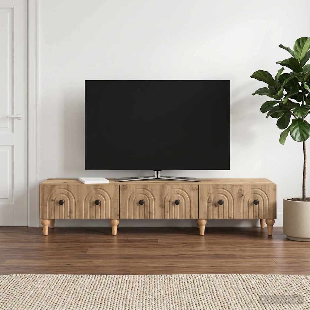vidaXL TV Cabinet with Drawer White 147 x 34.5 x 30 cm Engineered Wood