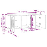 vidaXL TV Kast Wit 99 x 34,5 x 50 cm Bewerkt hout