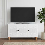 vidaXL TV Kast Wit 99 x 34,5 x 50 cm Bewerkt hout
