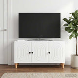 vidaXL TV Kast Wit 99 x 34,5 x 50 cm Bewerkt hout