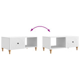 vidaXL Salontafel Wit 90 x 50 x 40 cm Bewerkt hout