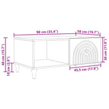 vidaXL Salontafel Wit 90 x 50 x 40 cm Bewerkt hout