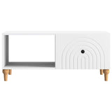 vidaXL Salontafel Wit 90 x 50 x 40 cm Bewerkt hout