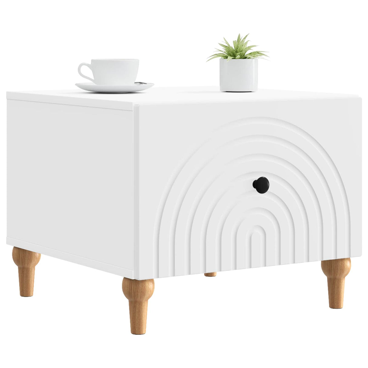 vidaXL Salontafel met lade Wit 49 x 50 x 40 cm Bewerkt hout