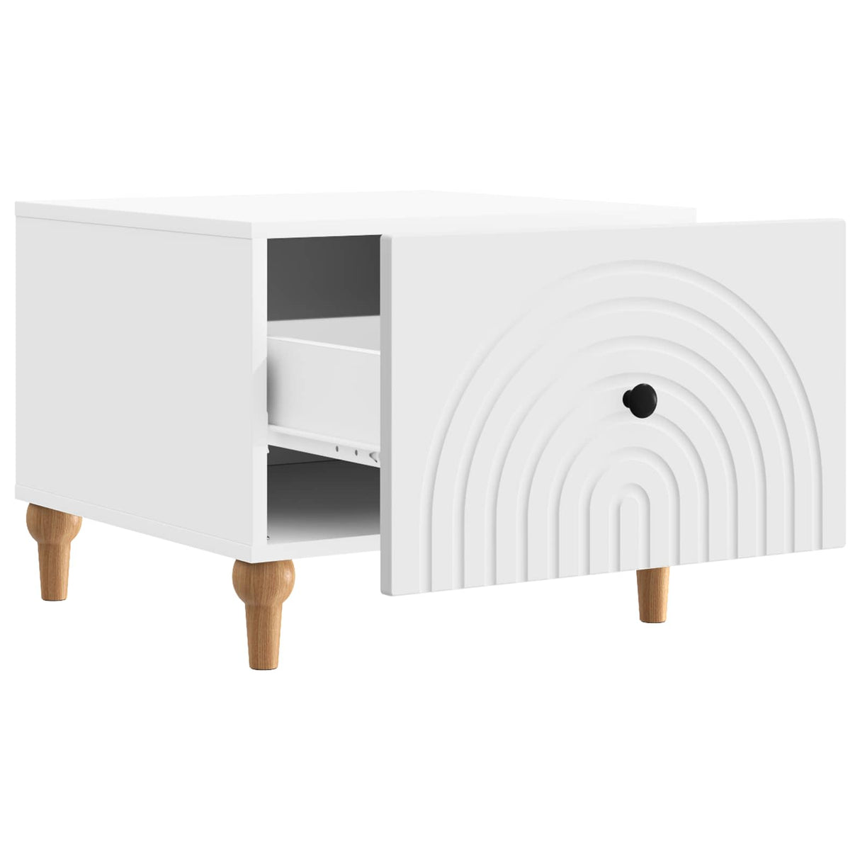 vidaXL Salontafel met lade Wit 49 x 50 x 40 cm Bewerkt hout