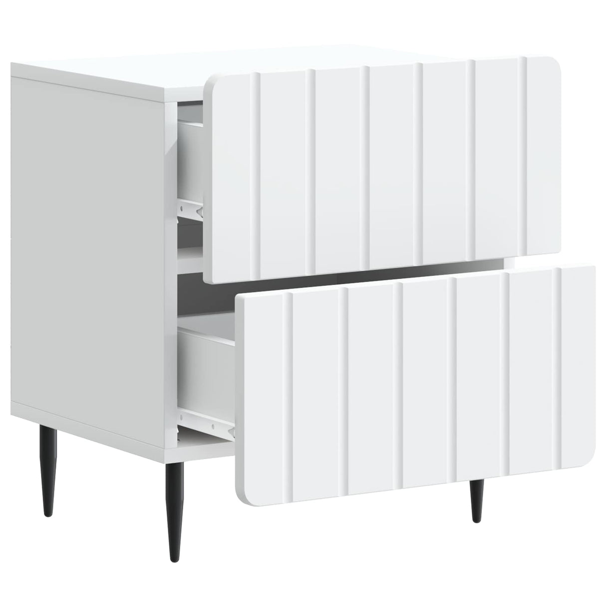 vidaXL Nachtkastje met lade Wit 43 x 34,5 x 49,5 cm Bewerkt hout