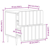 vidaXL Nachtkastje met lade Wit 43 x 34,5 x 49,5 cm Bewerkt hout