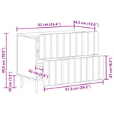 vidaXL Nachtkastje met lade Wit 62 x 34,5 x 49,5 cm Bewerkt hout