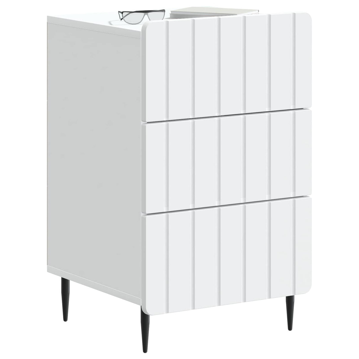 vidaXL Nachtkastje met lade Wit 43x 41 x 68 cm Bewerkt hout