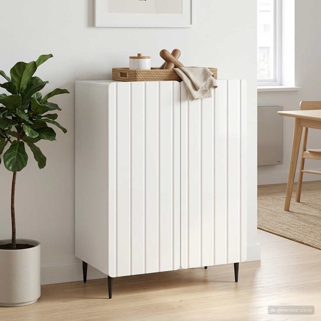 vidaXL Sideboard White 66 x 34.5 x 92 cm Engineered Wood