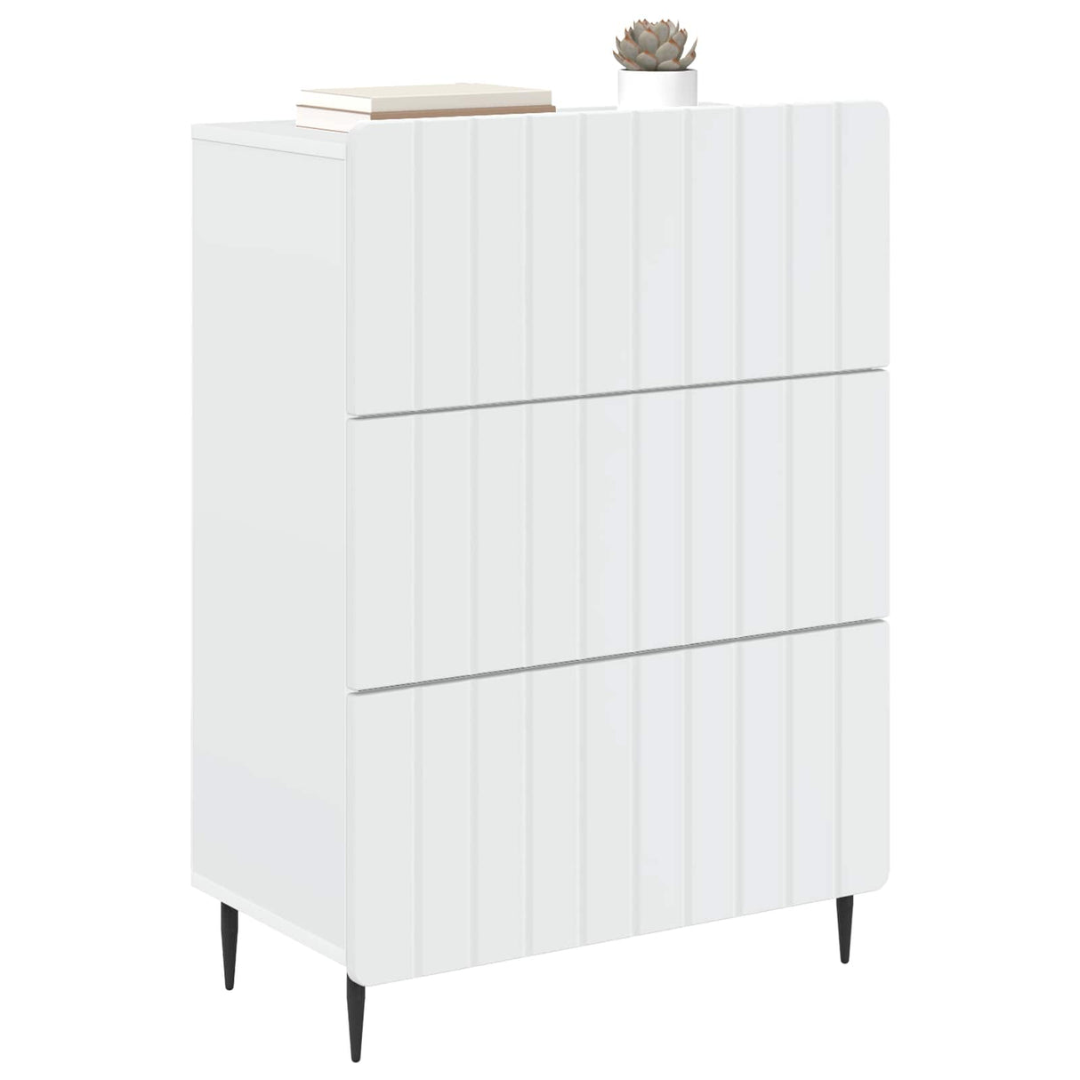 vidaXL Ladekast Wit 66 x 34,5 x 92 cm Bewerkt hout