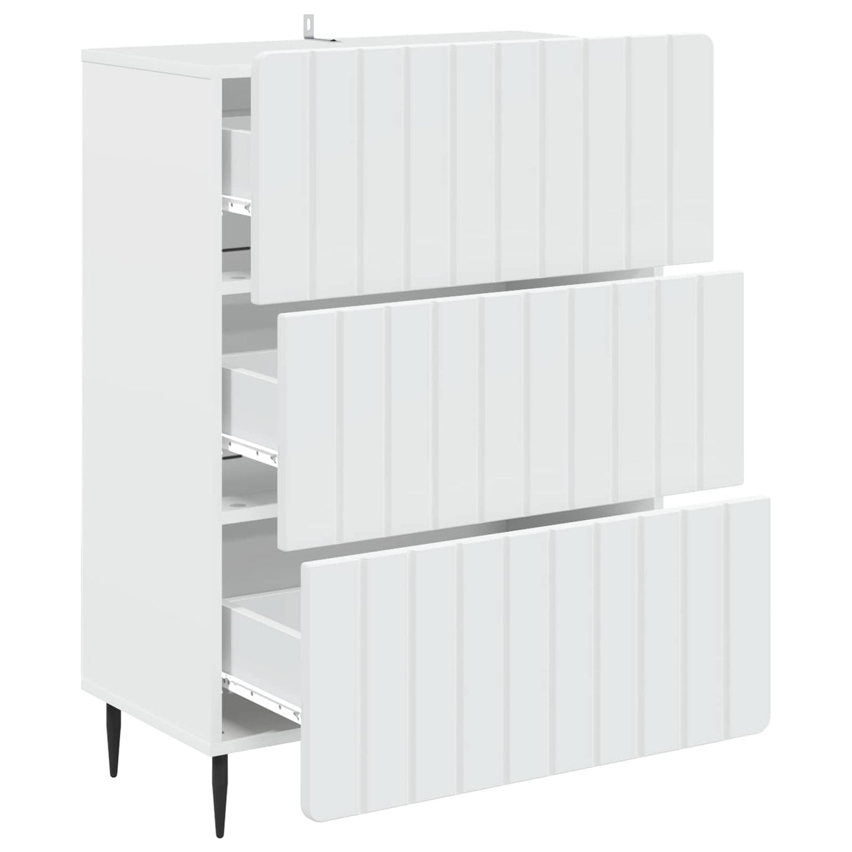 vidaXL Ladekast Wit 66 x 34,5 x 92 cm Bewerkt hout