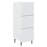 vidaXL Ladekast Wit 33 x 34,5 x 92 cm Bewerkt hout
