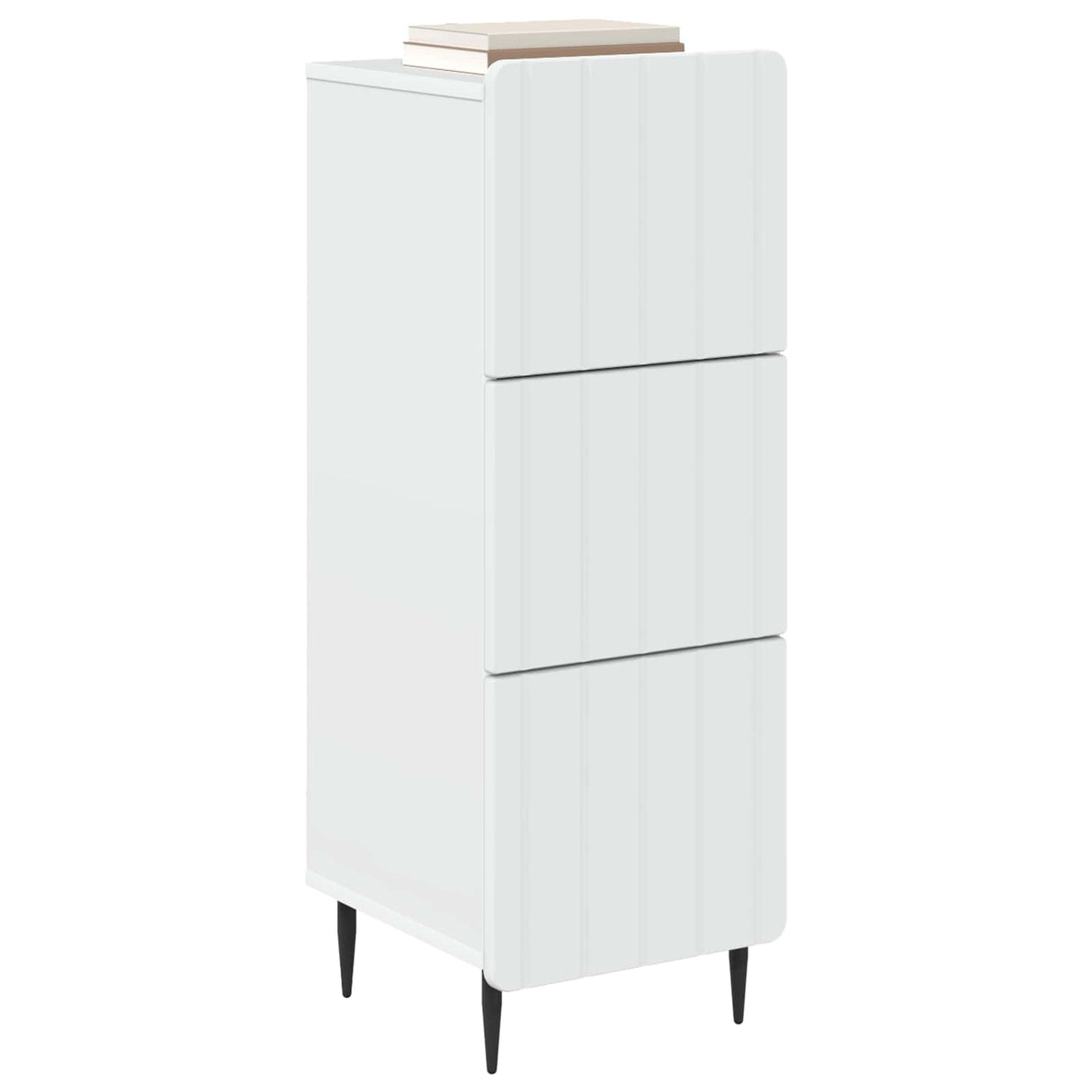 vidaXL Ladekast Wit 33 x 34,5 x 92 cm Bewerkt hout