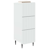 vidaXL Ladekast Wit 33 x 34,5 x 92 cm Bewerkt hout