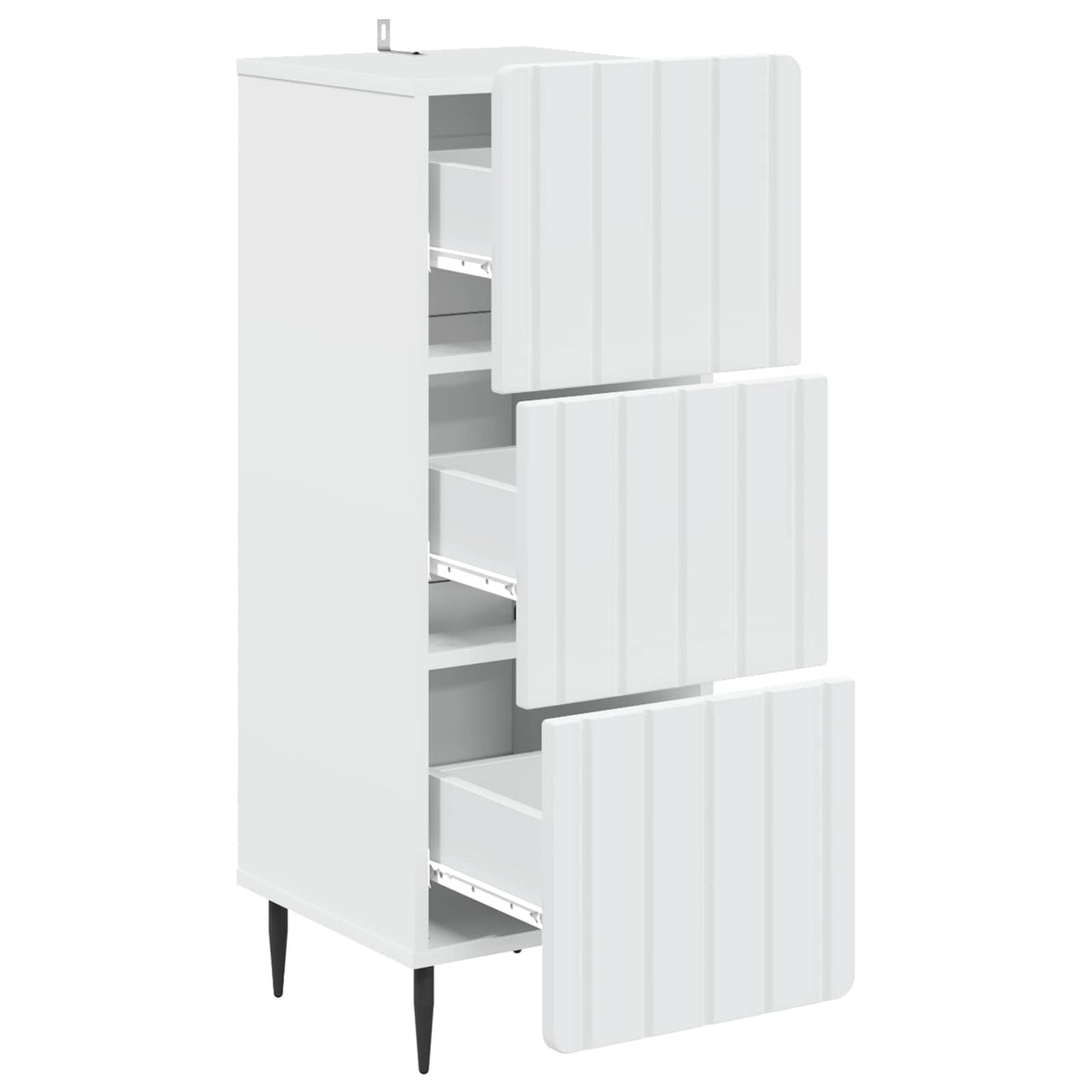 vidaXL Ladekast Wit 33 x 34,5 x 92 cm Bewerkt hout