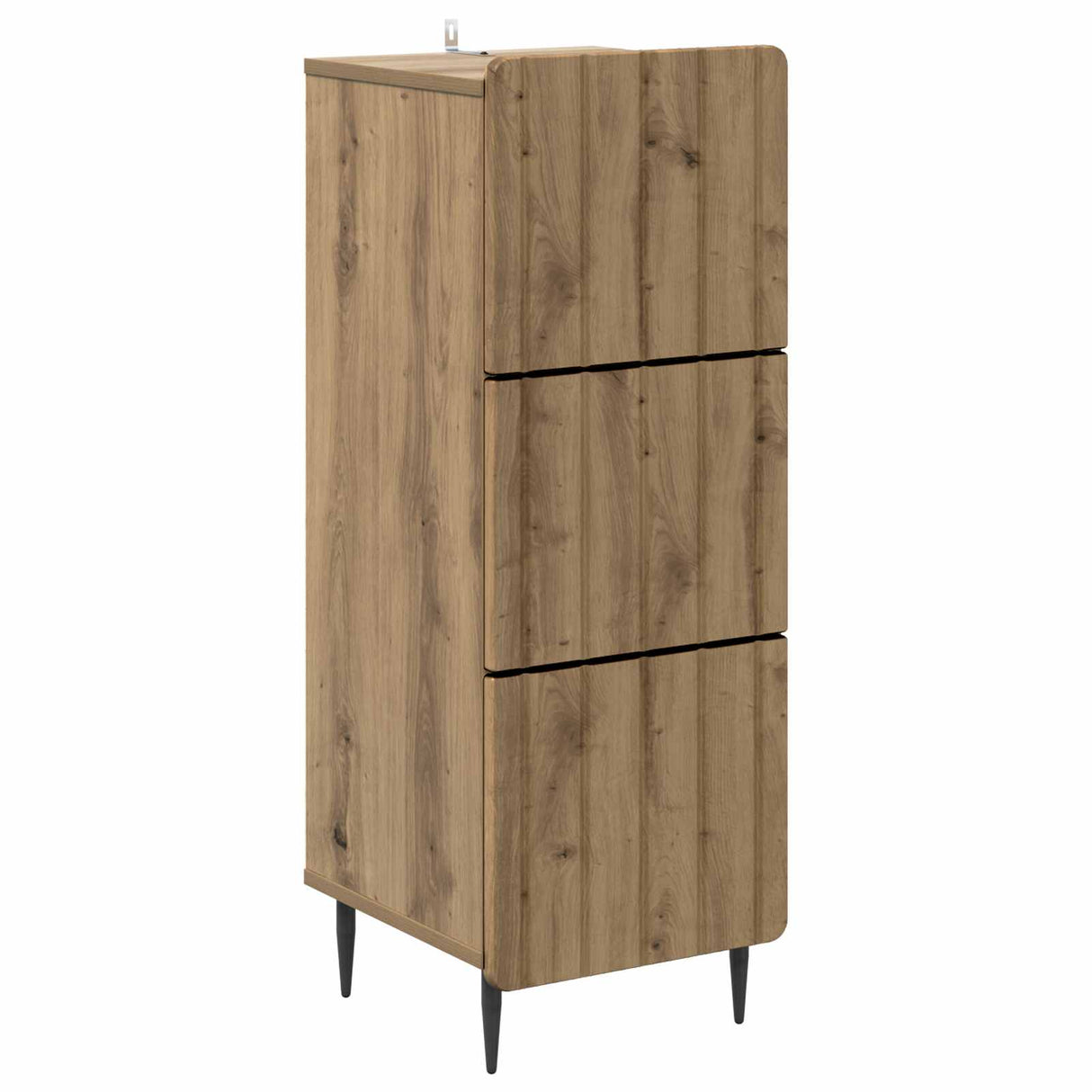 vidaXL Ladekast Wit 33 x 34,5 x 92 cm Bewerkt hout