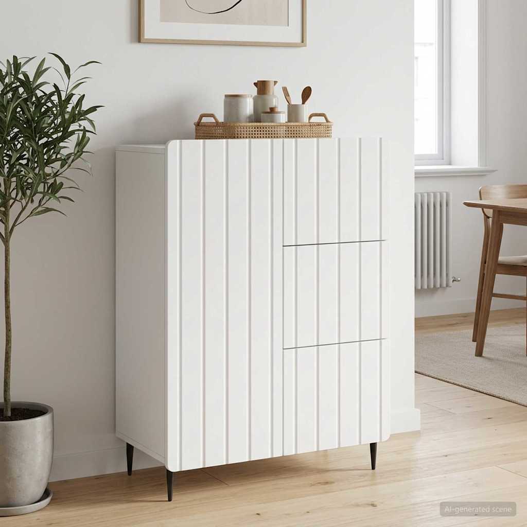 vidaXL Sideboard with drawer White 66 x 34.5 x 91.5 cm Engineered wood