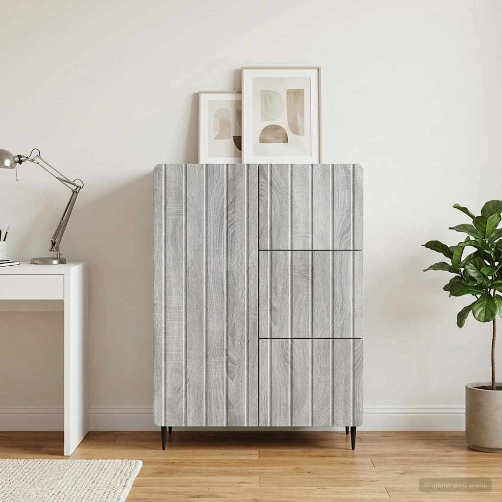 vidaXL Sideboard with drawer White 66 x 34.5 x 91.5 cm Engineered wood