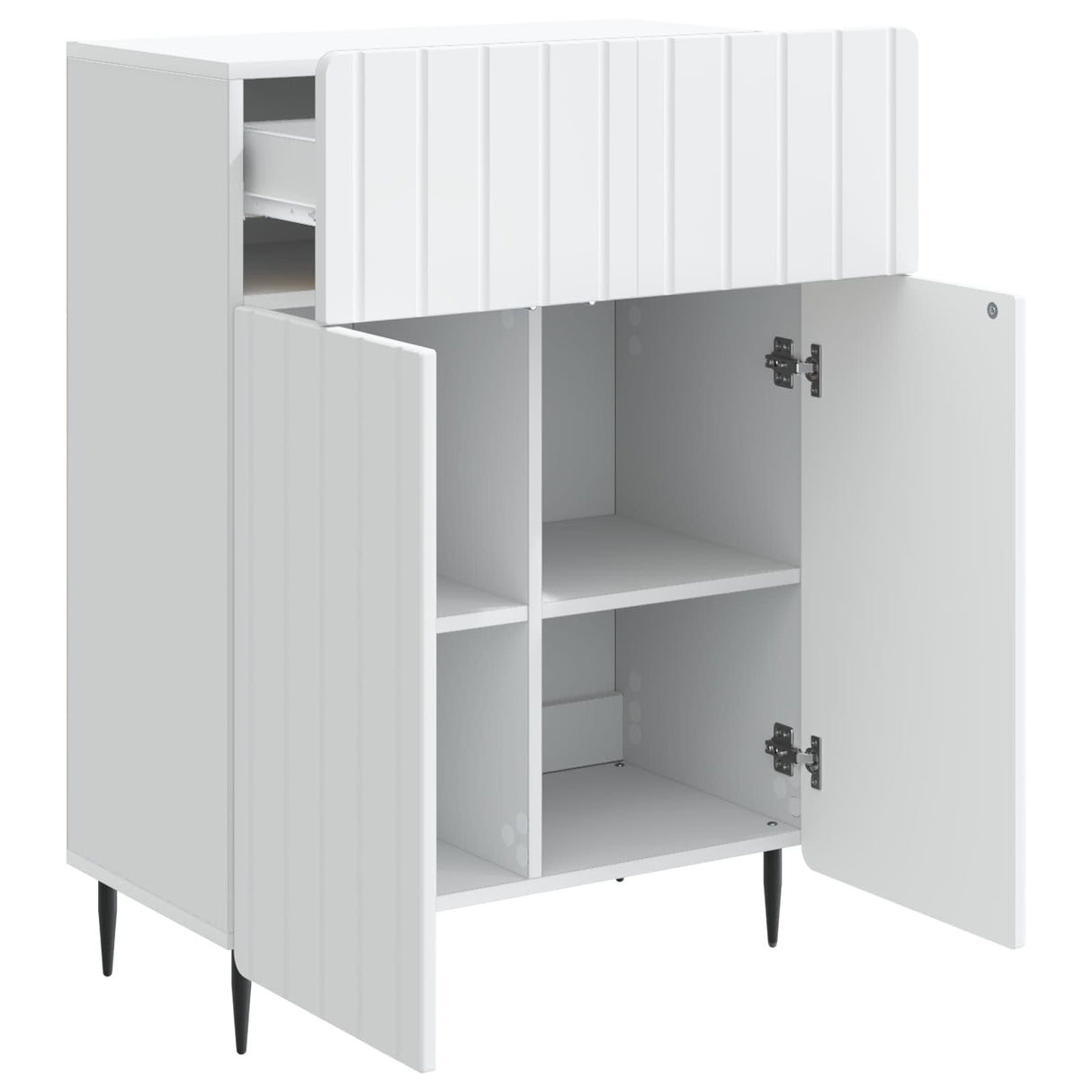 vidaXL Dressoir met lade Wit 66 x 34,5 x 92 cm Bewerkt hout