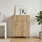 vidaXL Dressoir met lade Wit 66 x 34,5 x 92 cm Bewerkt hout