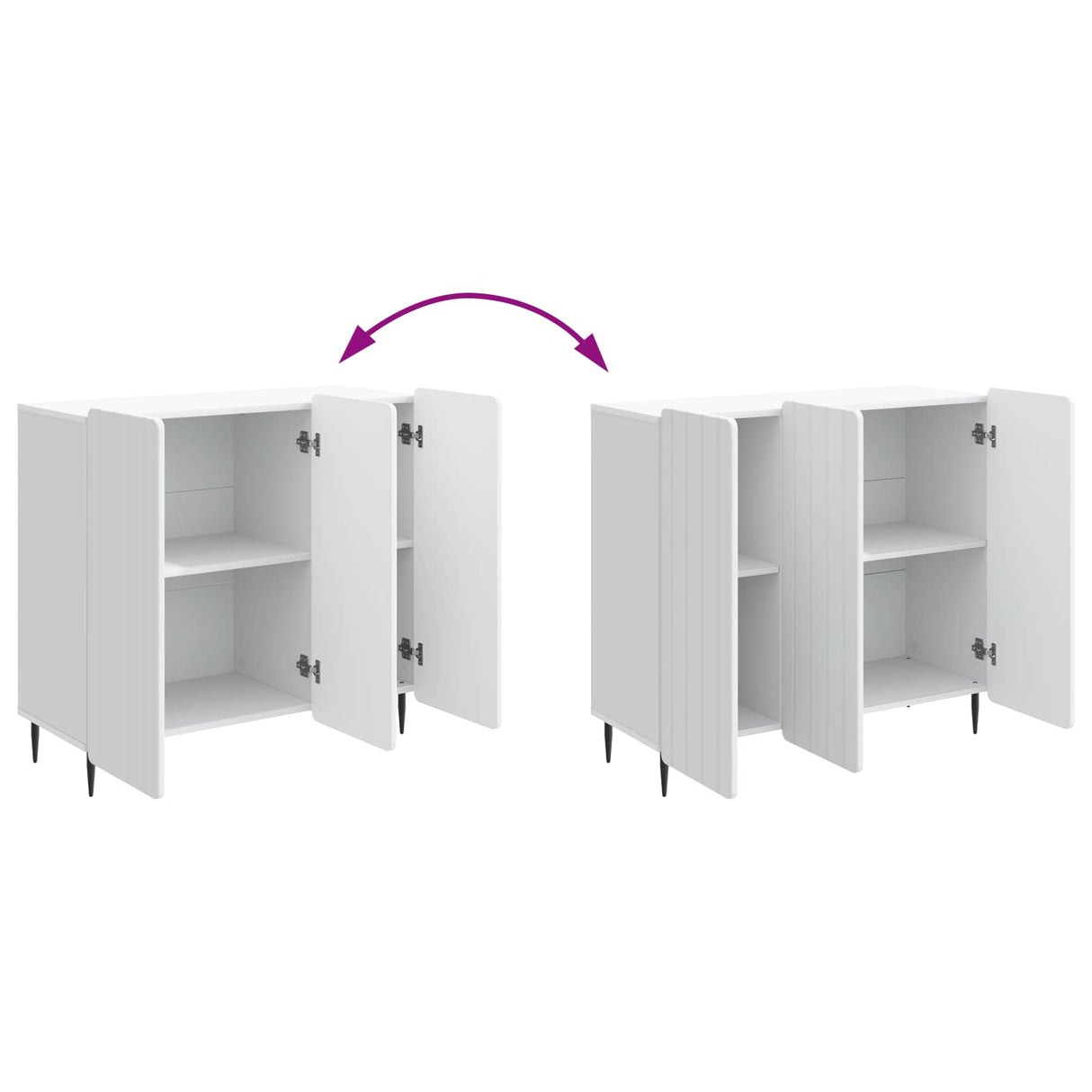 vidaXL Dressoir Wit 89 x 34,5 x 82 cm Bewerkt hout