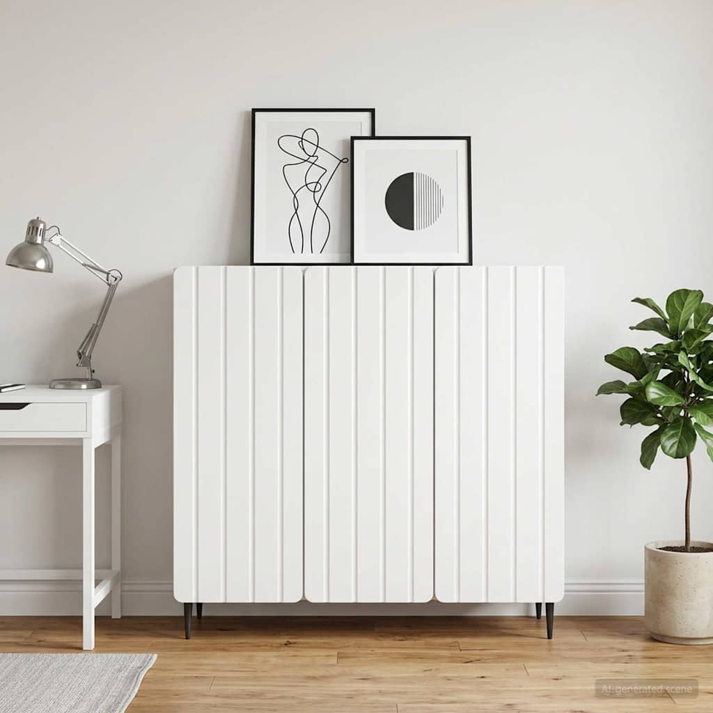 vidaXL Dressoir Wit 89 x 34,5 x 82 cm Bewerkt hout