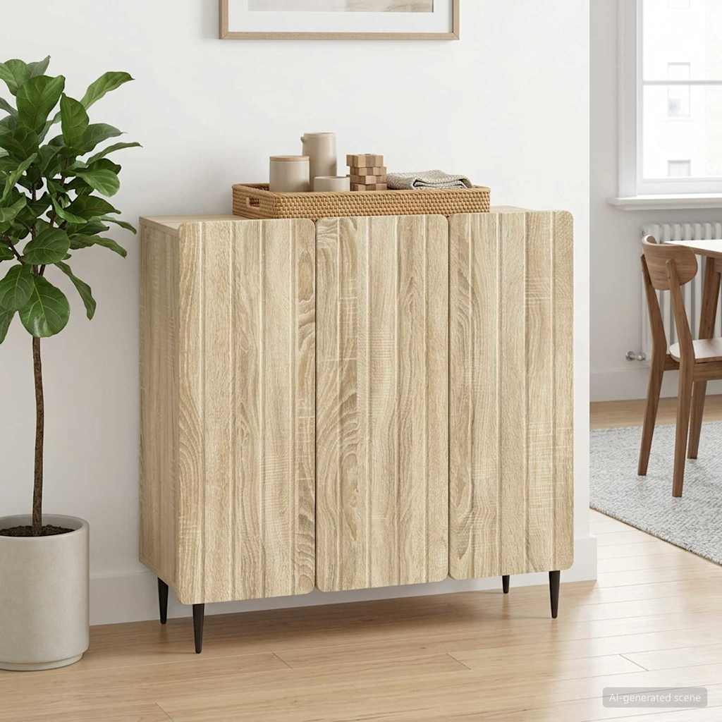vidaXL Dressoir Wit 89 x 34,5 x 82 cm Bewerkt hout