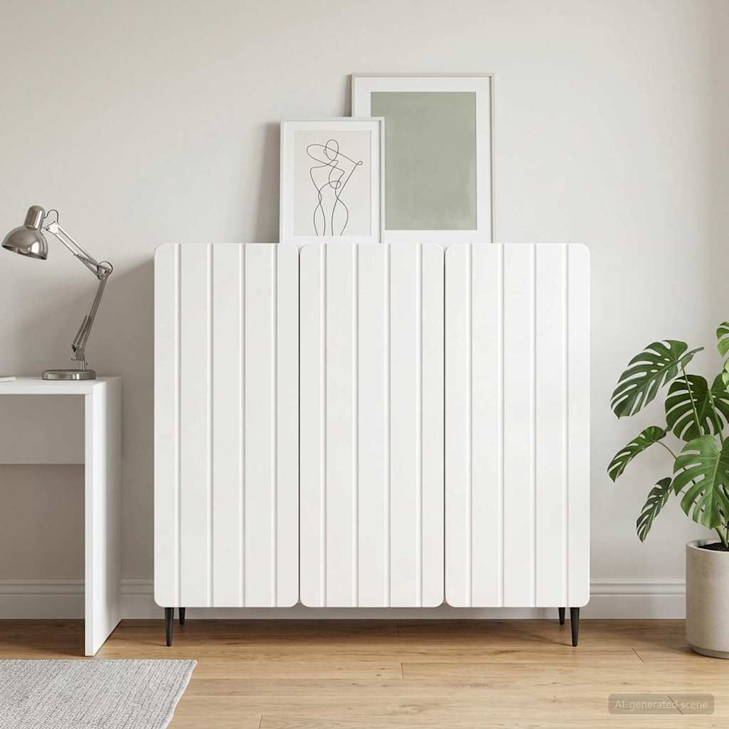 vidaXL Dressoir Wit 89 x 34,5 x 82 cm Bewerkt hout