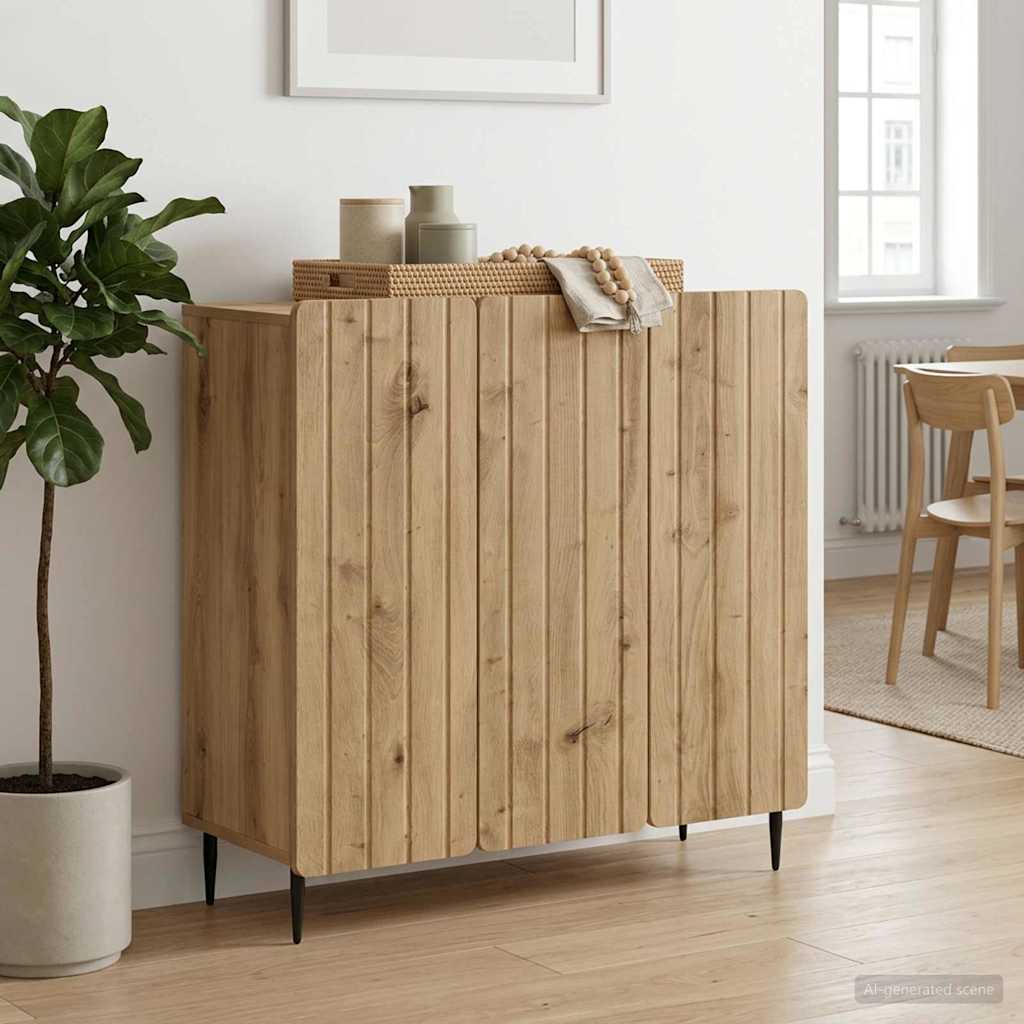 vidaXL Dressoir Wit 89 x 34,5 x 82 cm Bewerkt hout
