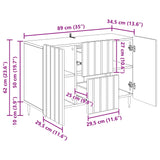 vidaXL Dressoir met lade Wit 89 x 34,5 x 62 cm Bewerkt hout